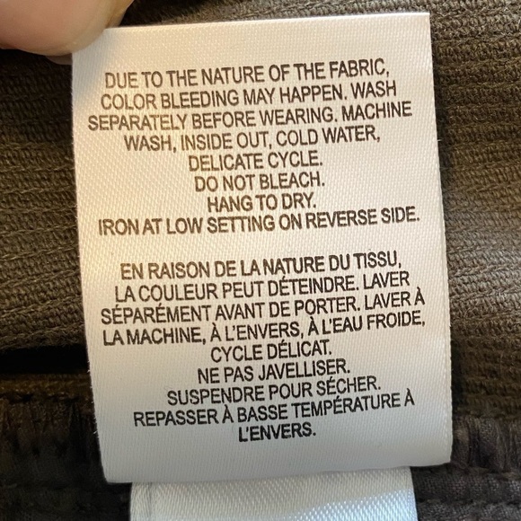 NWT Reitmans Corduroy Plus Sz 38 Super High Rise Straight Leg Olive Pants - Picture 10 of 12